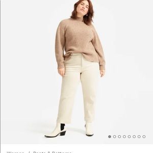 NWOT Everlane straight leg crop in sandstone